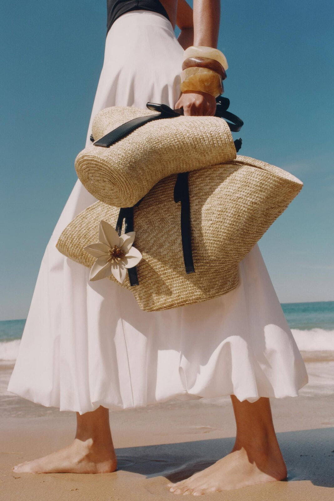 Flower tote shoulder bag