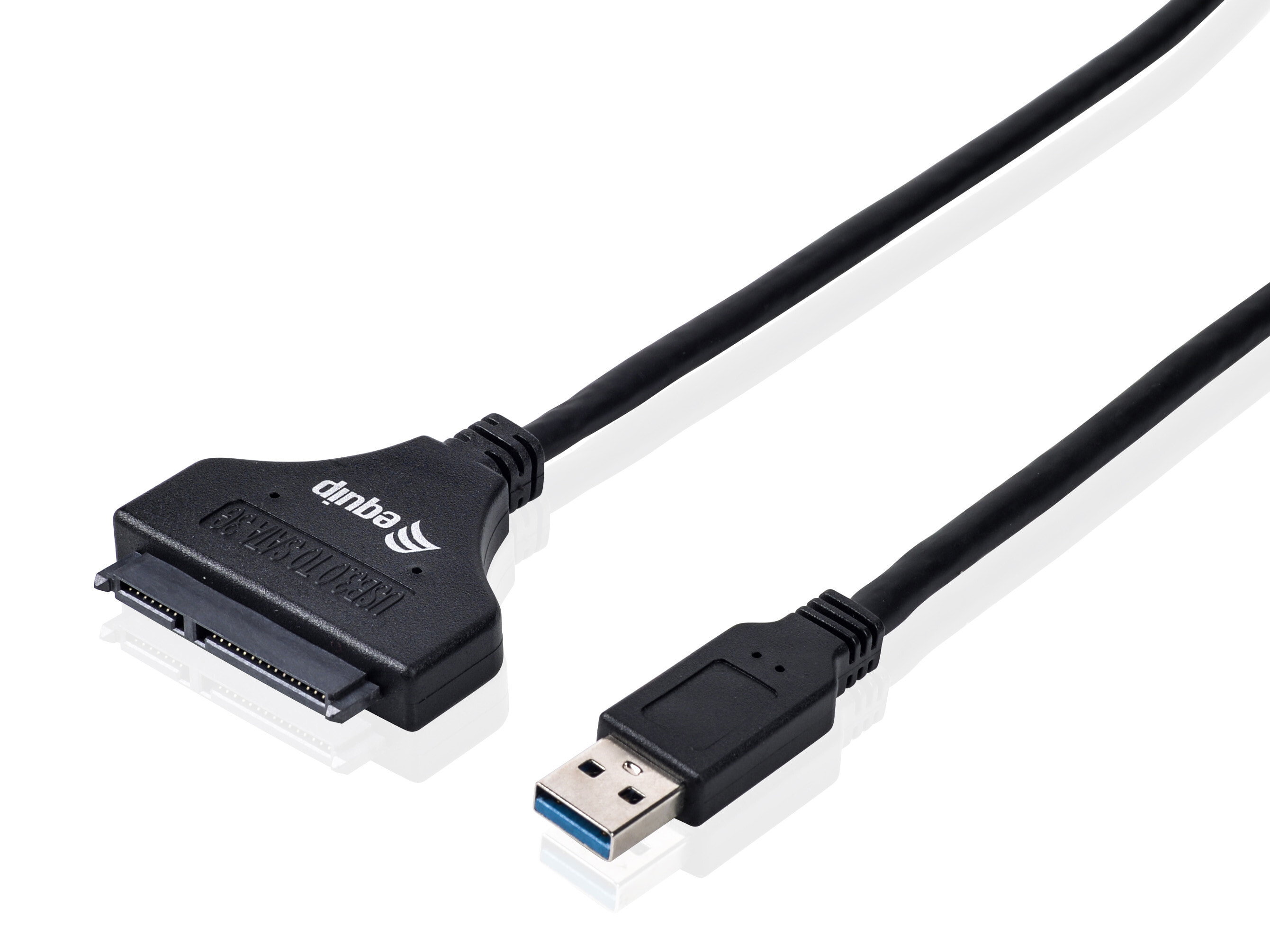 Equip 133471 кабельный разъем/переходник USB 3.0 A SATA Черный