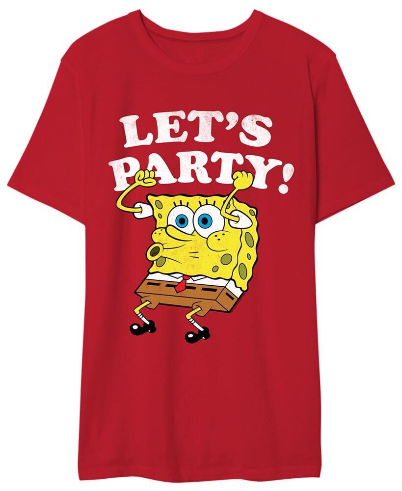 AIRWAVES spongebob Men's Let's Party Graphic Tshirt