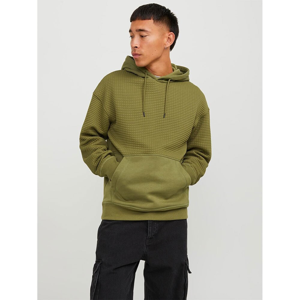 JACK & JONES Black Structure Hoodie