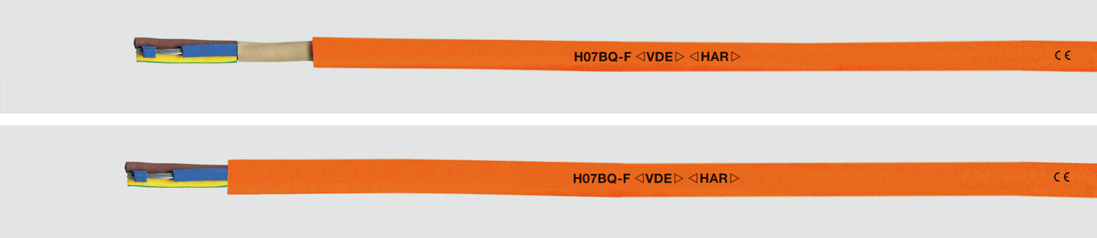 Helukabel H05BQ-F / H07BQ-F - Low voltage cable - Orange - Polyurethane (PUR) - Rubber - Cooper - 1 mm²
