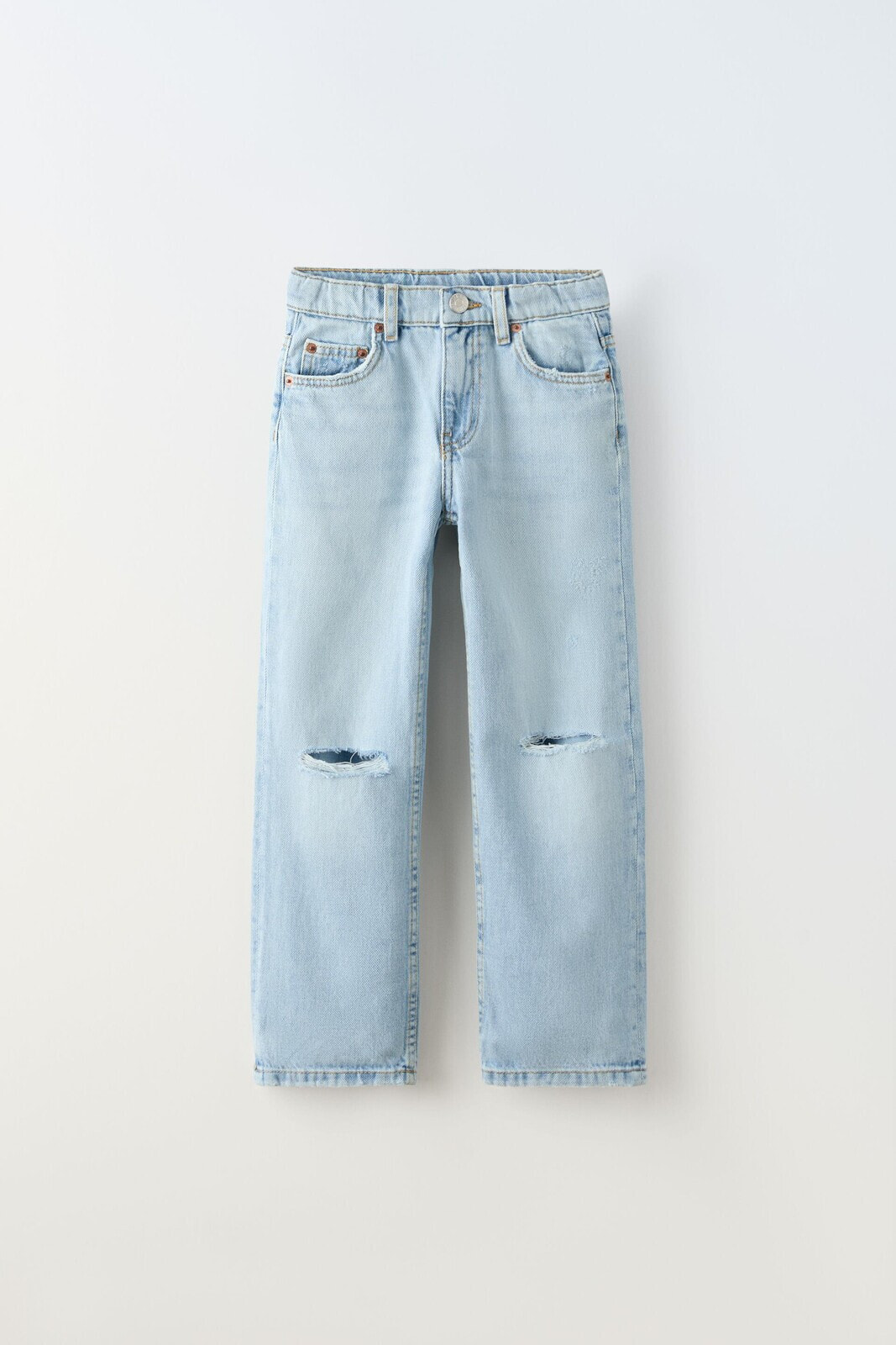 Ripped wide-leg jeans ZARA