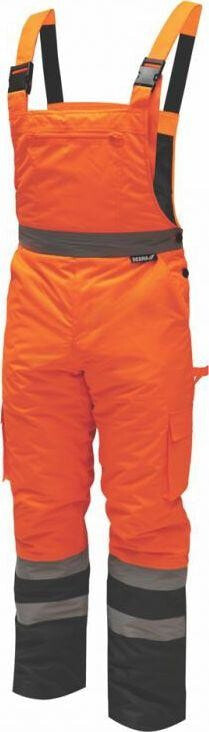 Dedra insulated reflective dungarees size S, orange (BH80SO2-S)