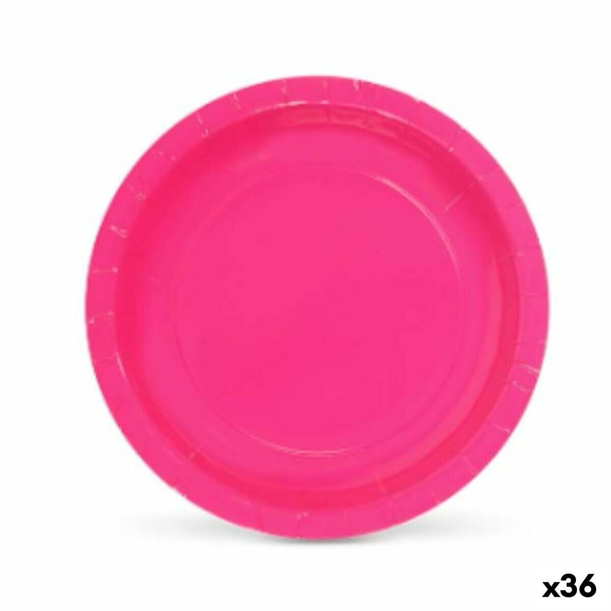 Набор посуды Algon Одноразовые Картон Фуксия 20 x 20 x 1,5 cm (36 штук)