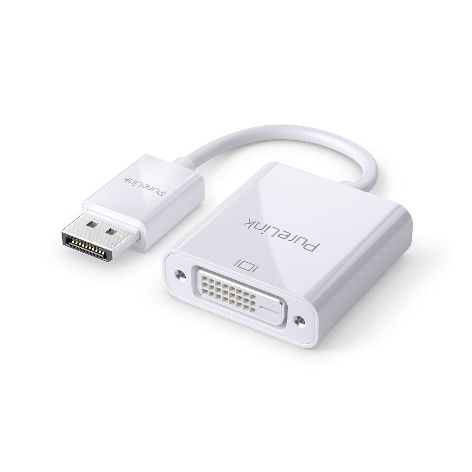PureLink Premium Active 2K DisplayPort / DVI Portsaver Adapter – White - Displayport - DVI-D - Male - White - 0.1 m - CE - ROHS - REACH - WEEE - VW-1