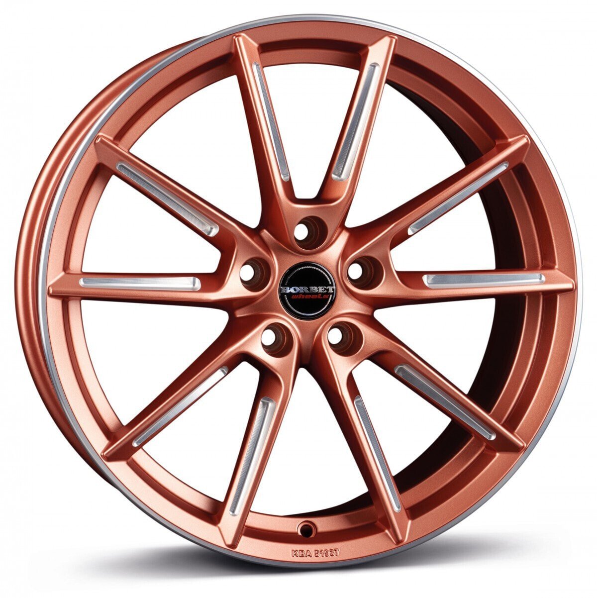 Колесный диск литой Borbet LX copper matt spoke rim polished 8x19 ET44 - LK5/112 ML57.1