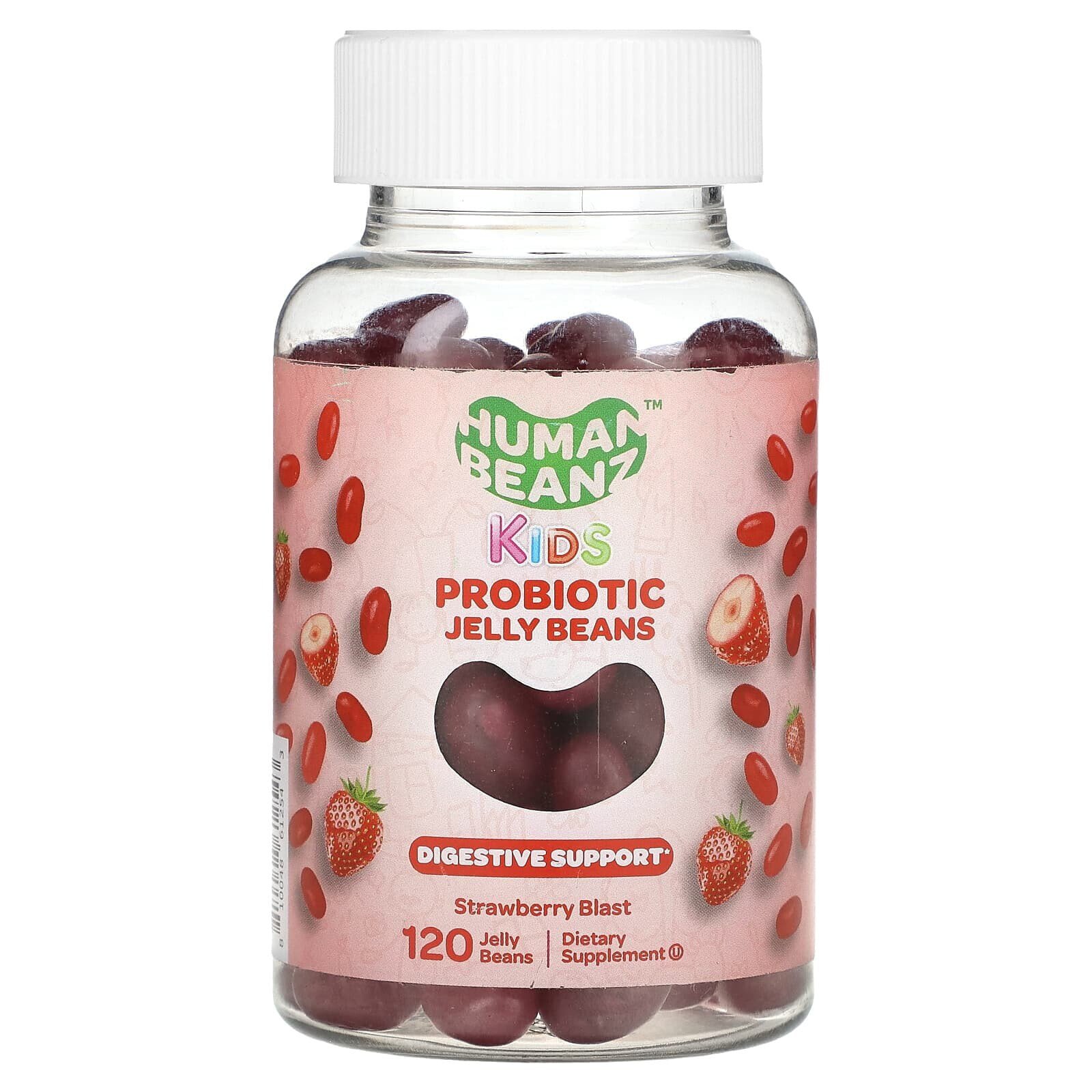 Kids, Probiotic Jelly Beans, Strawberry Blast, 120 Jelly Beans