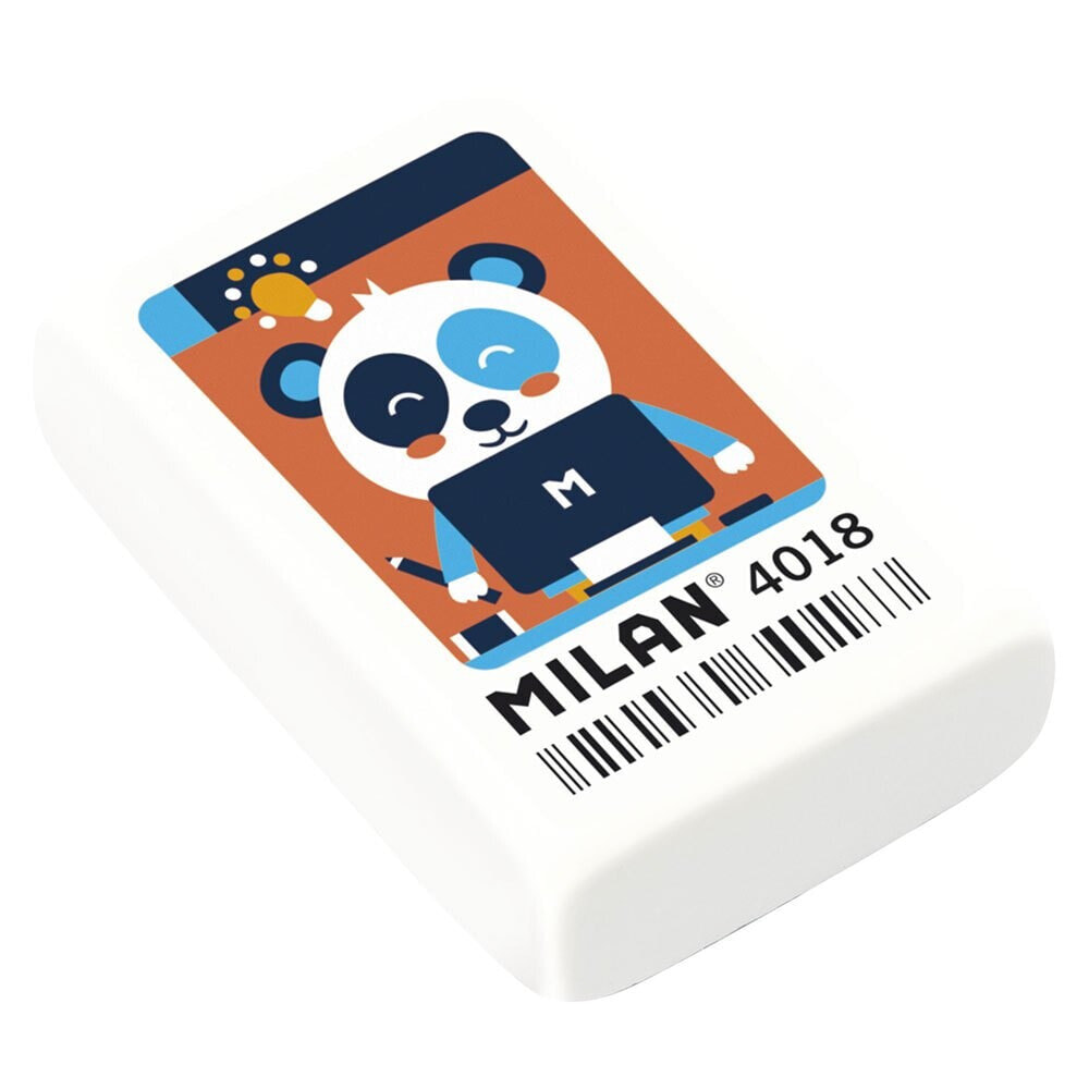 MILAN Box 18 Soft Synthetic Rubber Eraser Printed With Undergound Designs