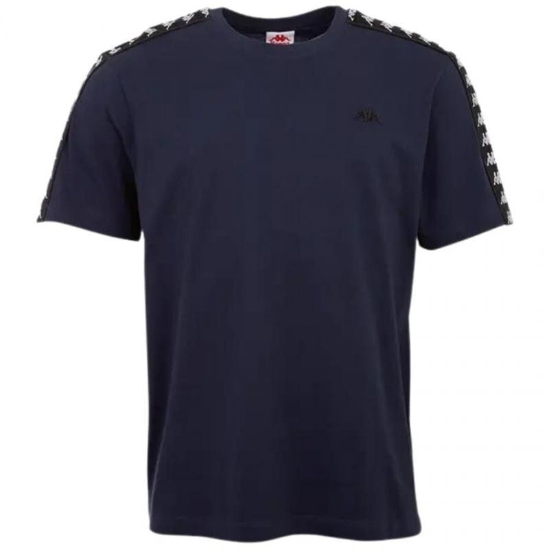 Мужская спортивная футболка черная однотонная Kappa Janno T-shirt M 310002 19-4010