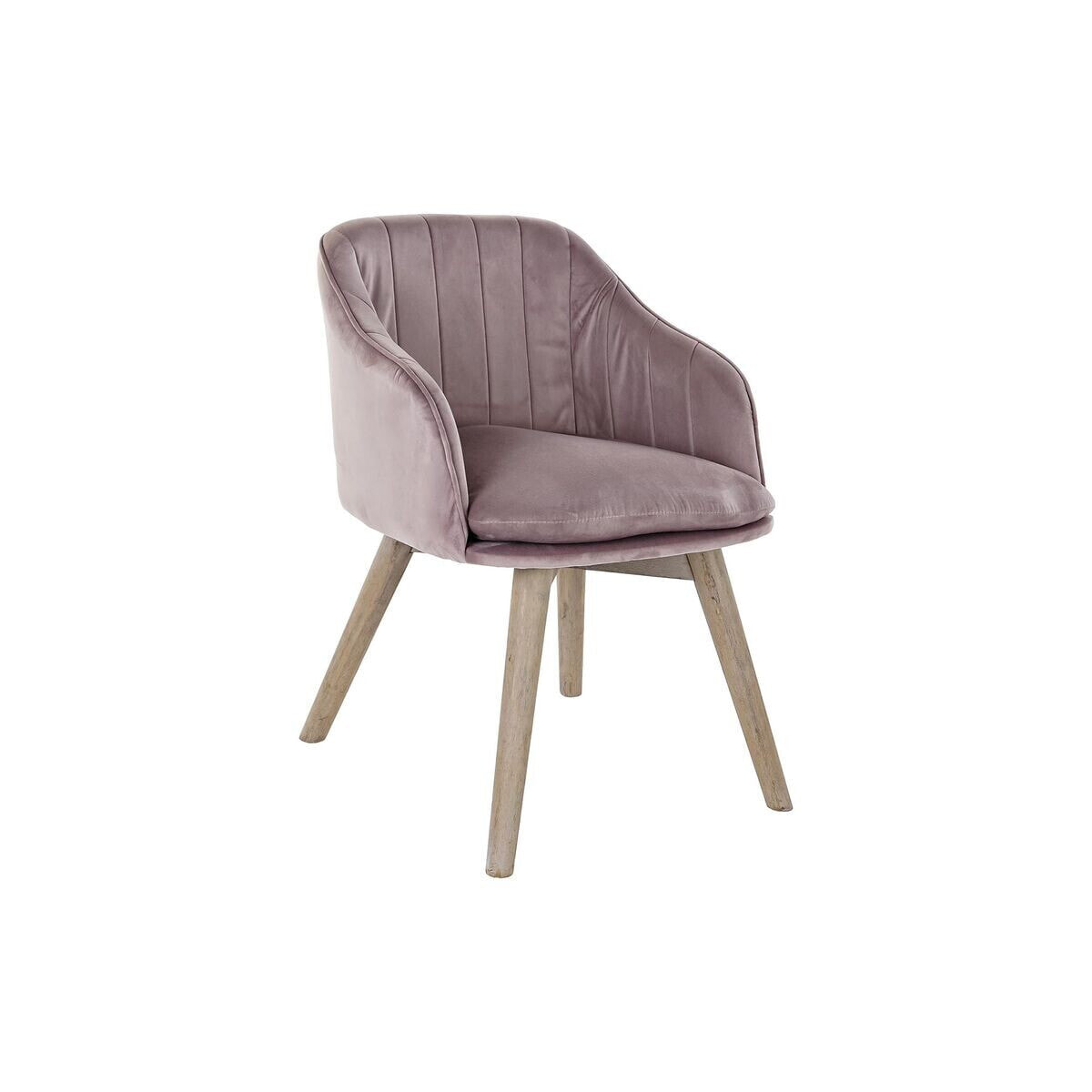 Dining Chair DKD Home Decor Pink Natural 56 x 55 x 70 cm 56 x 55 x 74 cm 56 x 47 x 72,5 cm