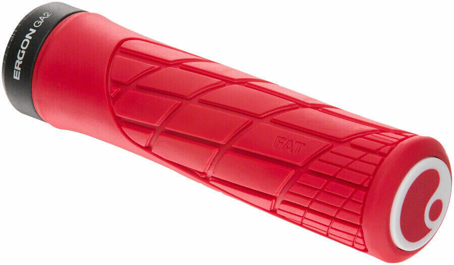 Ergon GA2 Fat Grips - Risky Red, Lock-On