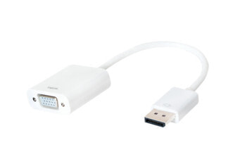 LogiLink CV0059B кабельный разъем/переходник DisplayPort VGA Белый