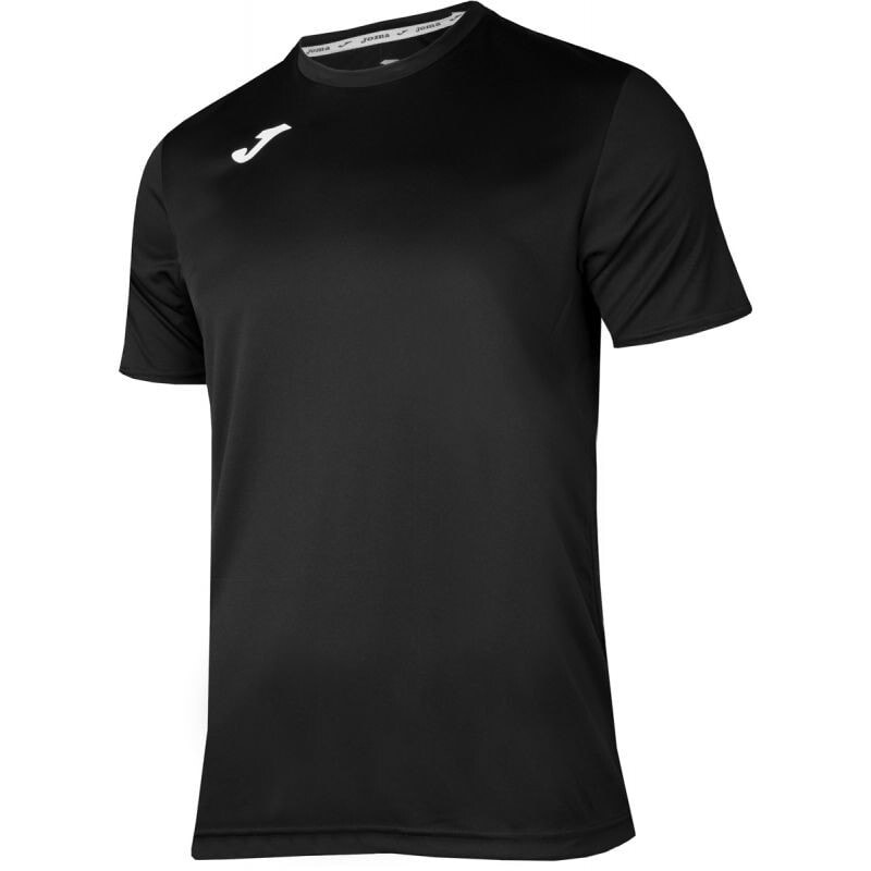 Мужская футболка спортивная черная с логотипом Joma Combi M 100052.100