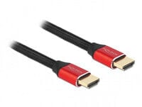 Delock 85775 - 3 m - HDMI Type A (Standard) - HDMI Type A (Standard) - 3D - 48 Gbit/s - Black - Red