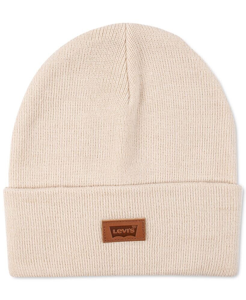 Levi's levi’s All Season Comfy Leather Logo Patch Hero Beanie