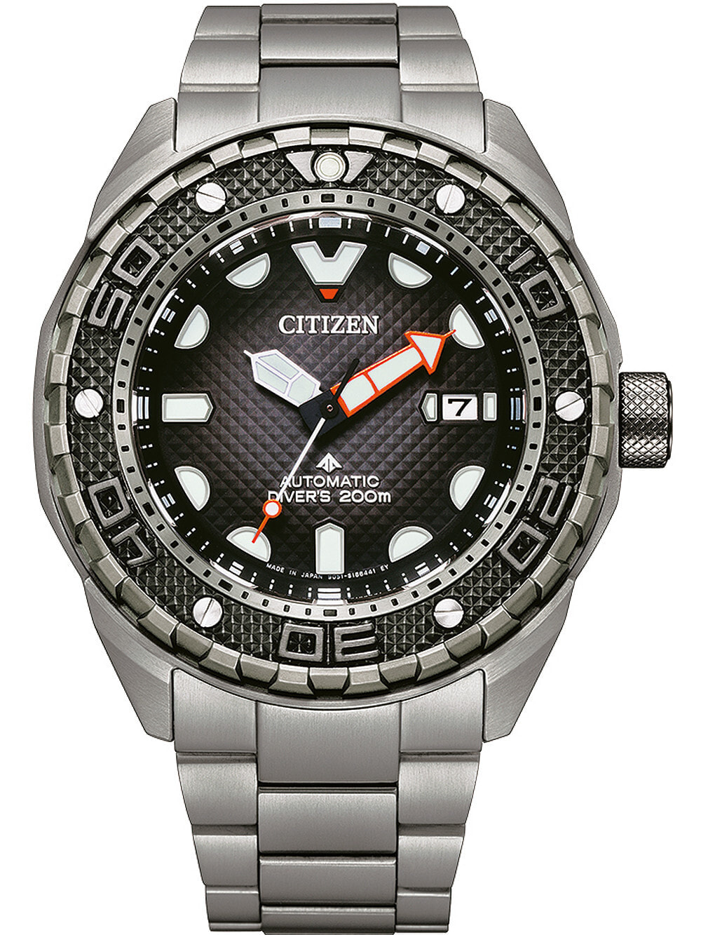 Мужские наручные часы с серебряным браслетом Citizen NB6004-83E Promaster Marine automatic 46mm 20ATM