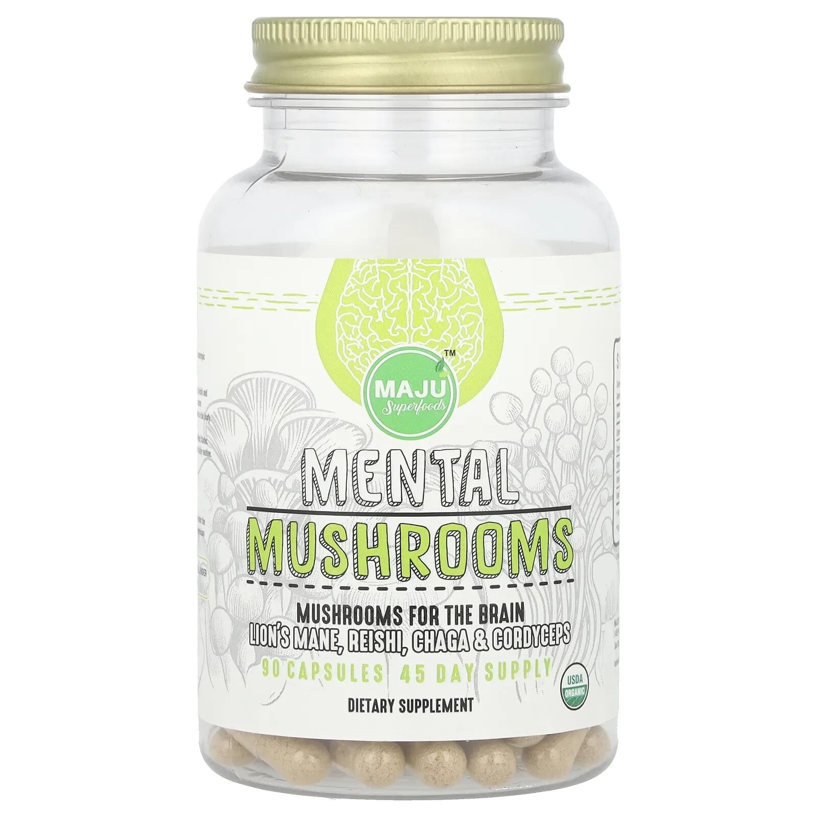 Mental Mushrooms, 90 Capsules