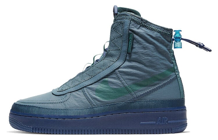 Nike Air Force 1 High Shell Midnight Turquoise 耐磨 高帮 板鞋 女款 湖水蓝 / Кроссовки Nike Air Force 1 High Shell Midnight Turquoise BQ6096-300