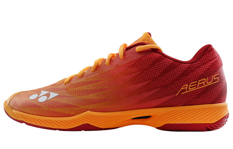 YONEX POWER CUSHION AERUS Badminton Shoes Men Low-Top Orange Red