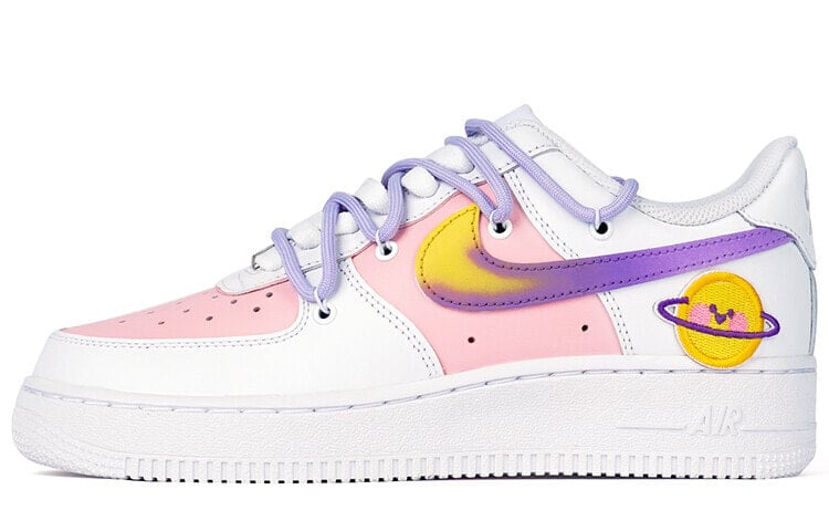 【定制球鞋】 Nike Air Force 1 Low 渐变 防滑耐磨 低帮 板鞋 男款 粉紫 / Кроссовки Nike Air Force CW2288-111