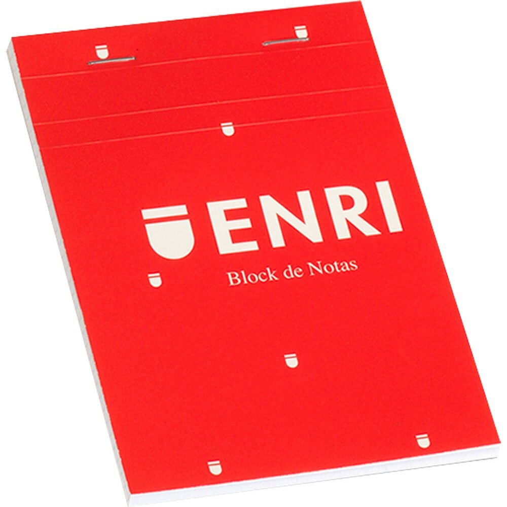 ENRI Notes Of Notes A6 Stapled With Red Lid Smooth Leaves 80 Sheets Package Of 10 Units