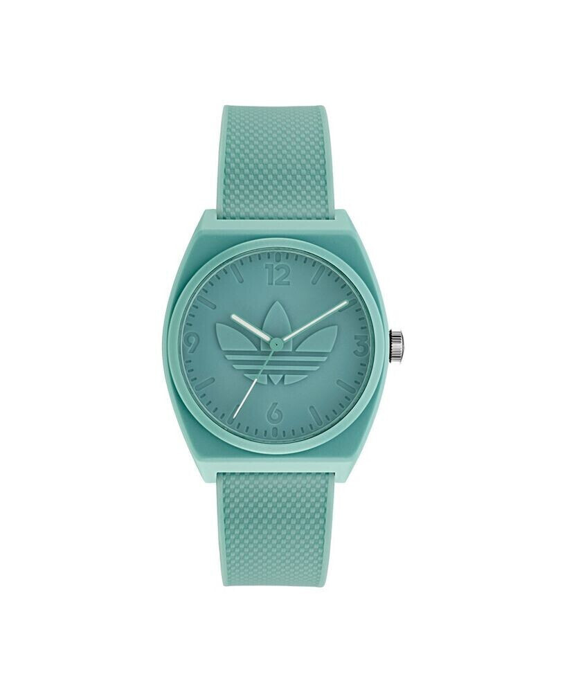 adidas unisex Three Hand Project Two Green Resin Strap Watch 38mm
