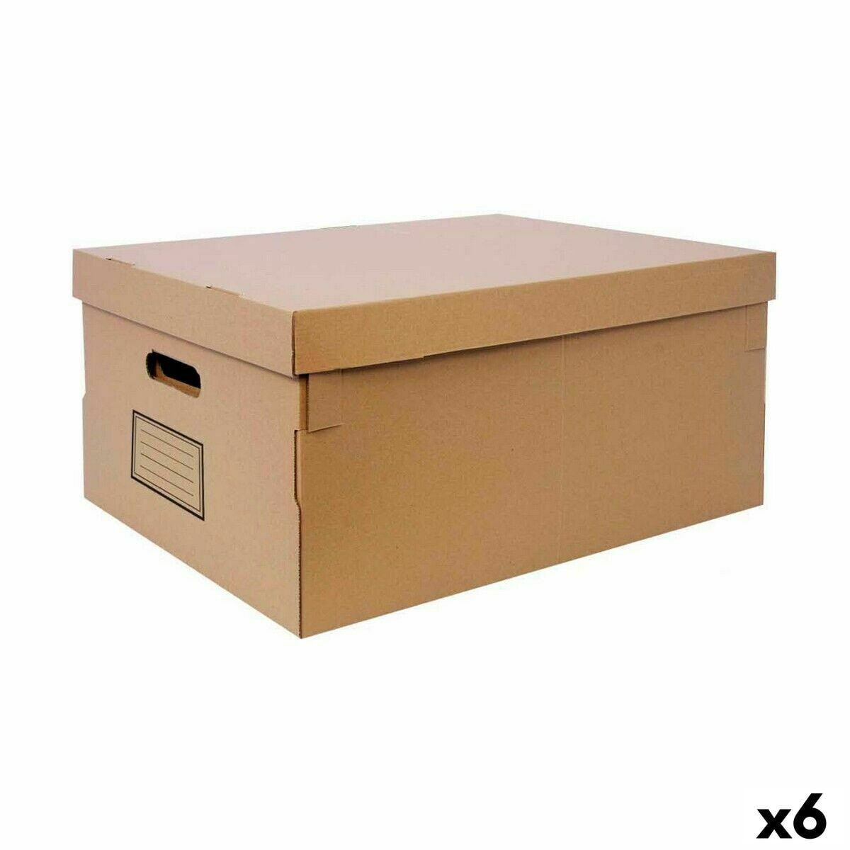 Storage Box with Lid Confortime Cardboard 45 x 35 x 20 cm (6 Units)