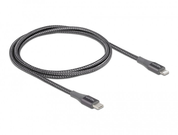 Delock Daten- und Ladekabel USB Type-C zu Lightning für iPhone iPad iPod grau 1 m - Digital