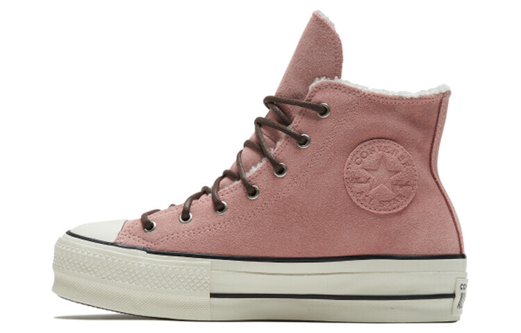 Converse All Star Lift 御寒主义 复古百搭 高帮 帆布鞋 女款 粉白 / Кеды Converse Chuck Taylor 566566C