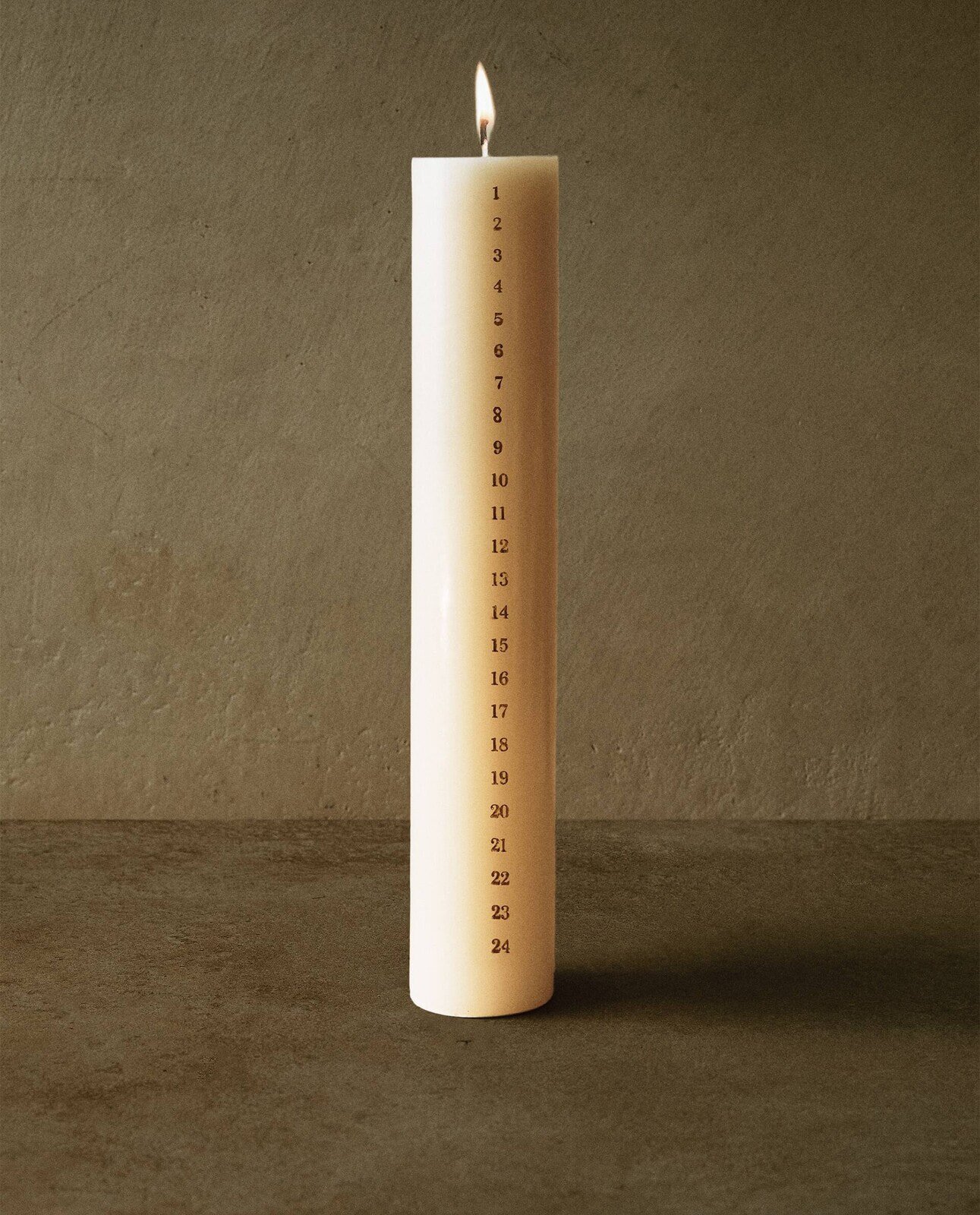 Christmas advent calendar candle