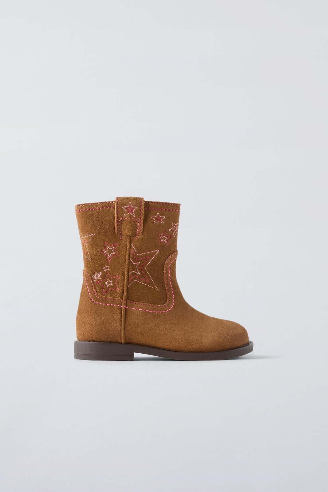 Embroidered leather boots