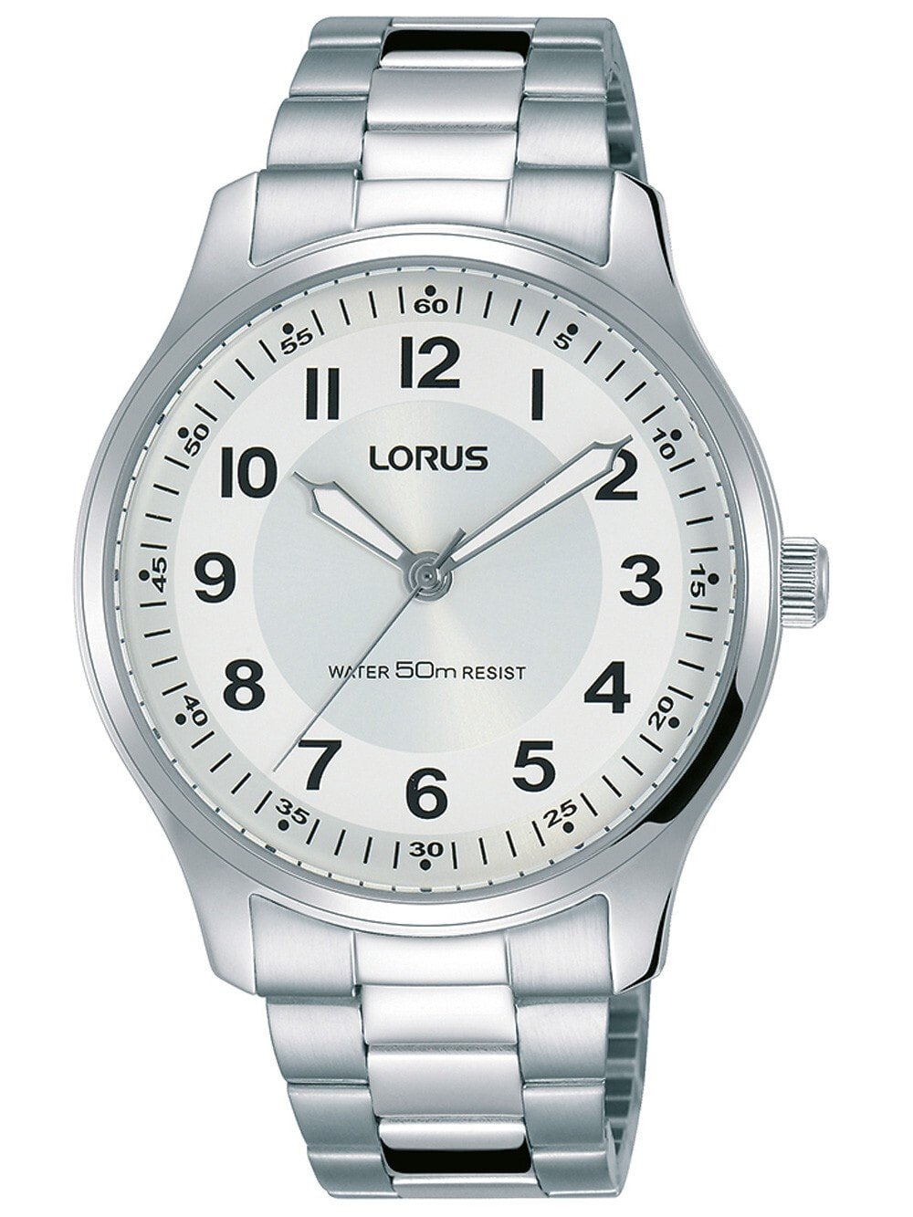 Мужские наручные часы с серебряным браслетом Lorus RG217MX9 Classic Mens 36mm 5 ATM