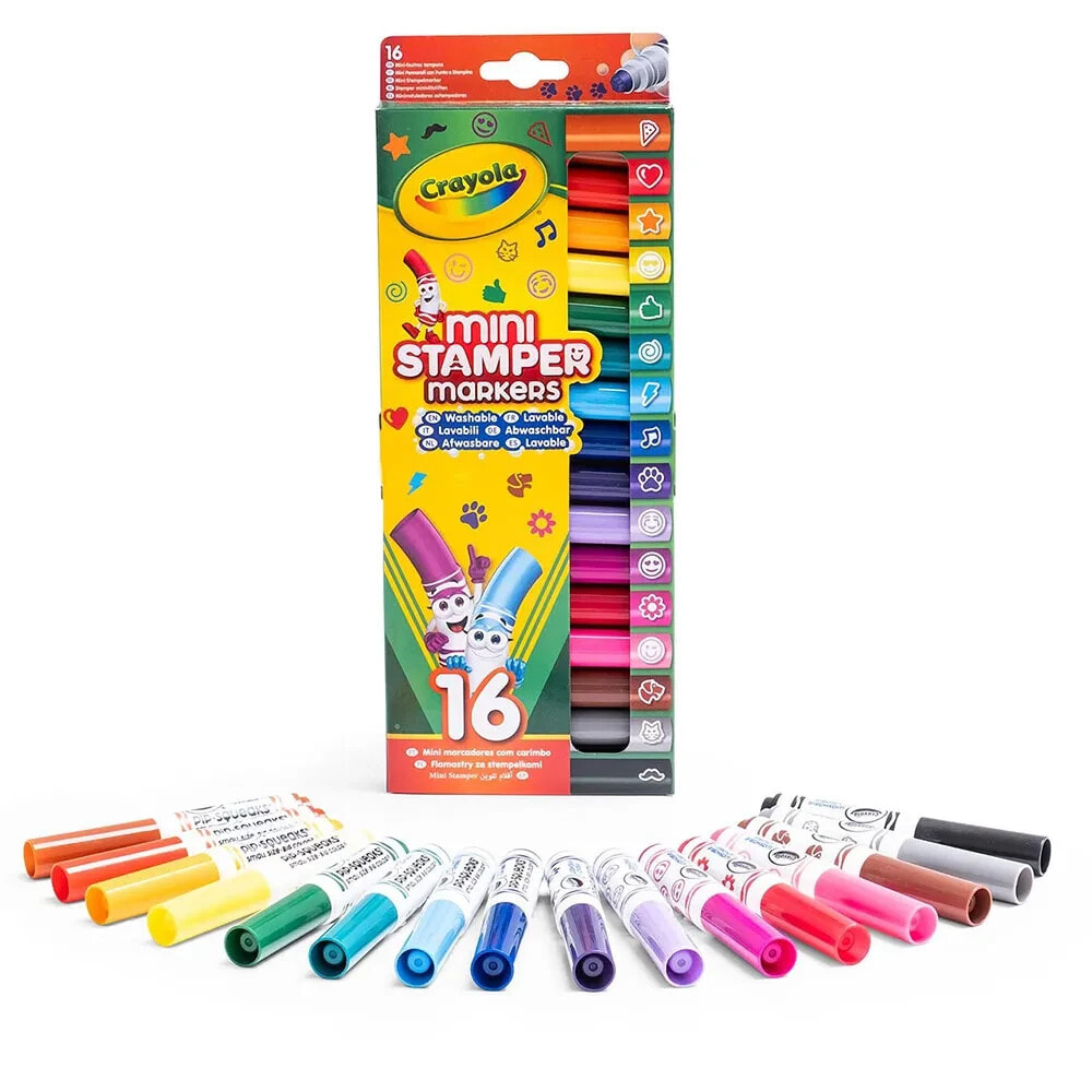 CRAYOLA 16 mini emoji stamping markers