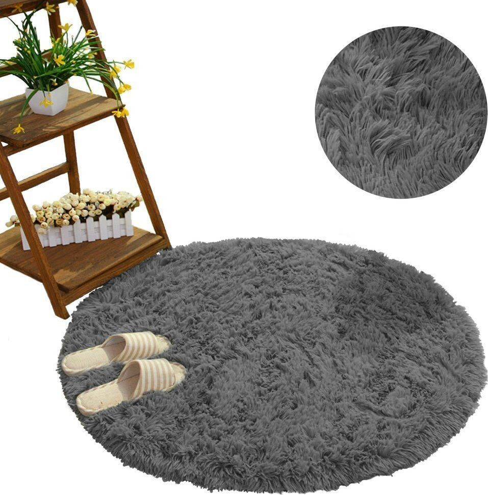 Strado Round carpet Shaggy Strado 160x160 GreyNight (Dark Gray) universal