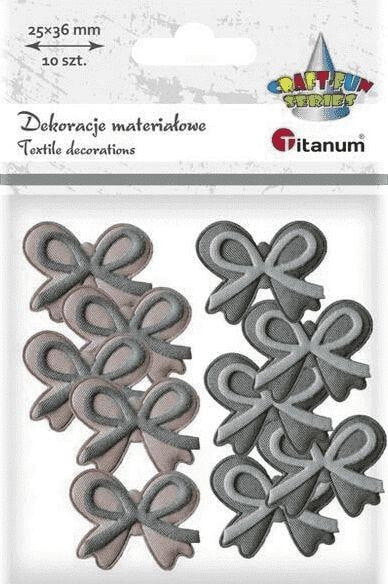 Titanum Fabric decoration bows 35x27mm mix 10pcs