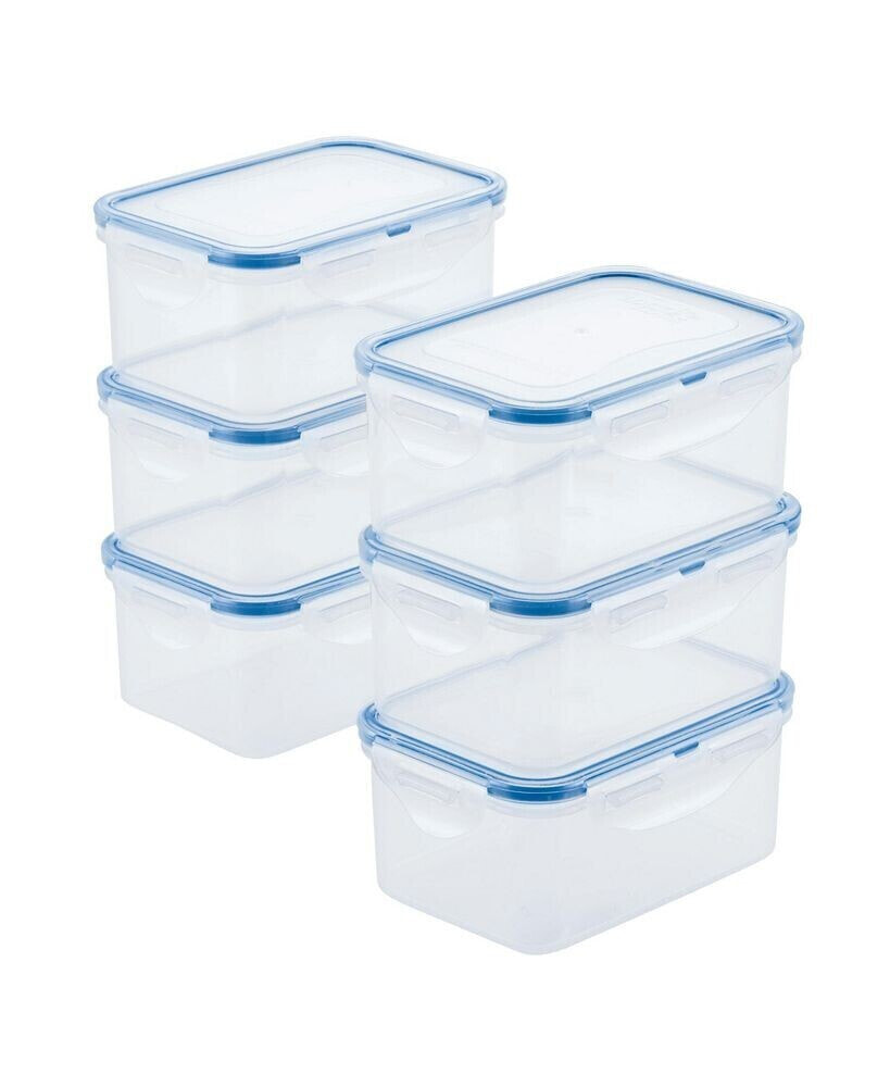 Lock n Lock easy Essentials Rectangular 20-Oz. Food Storage Container, Set of 6