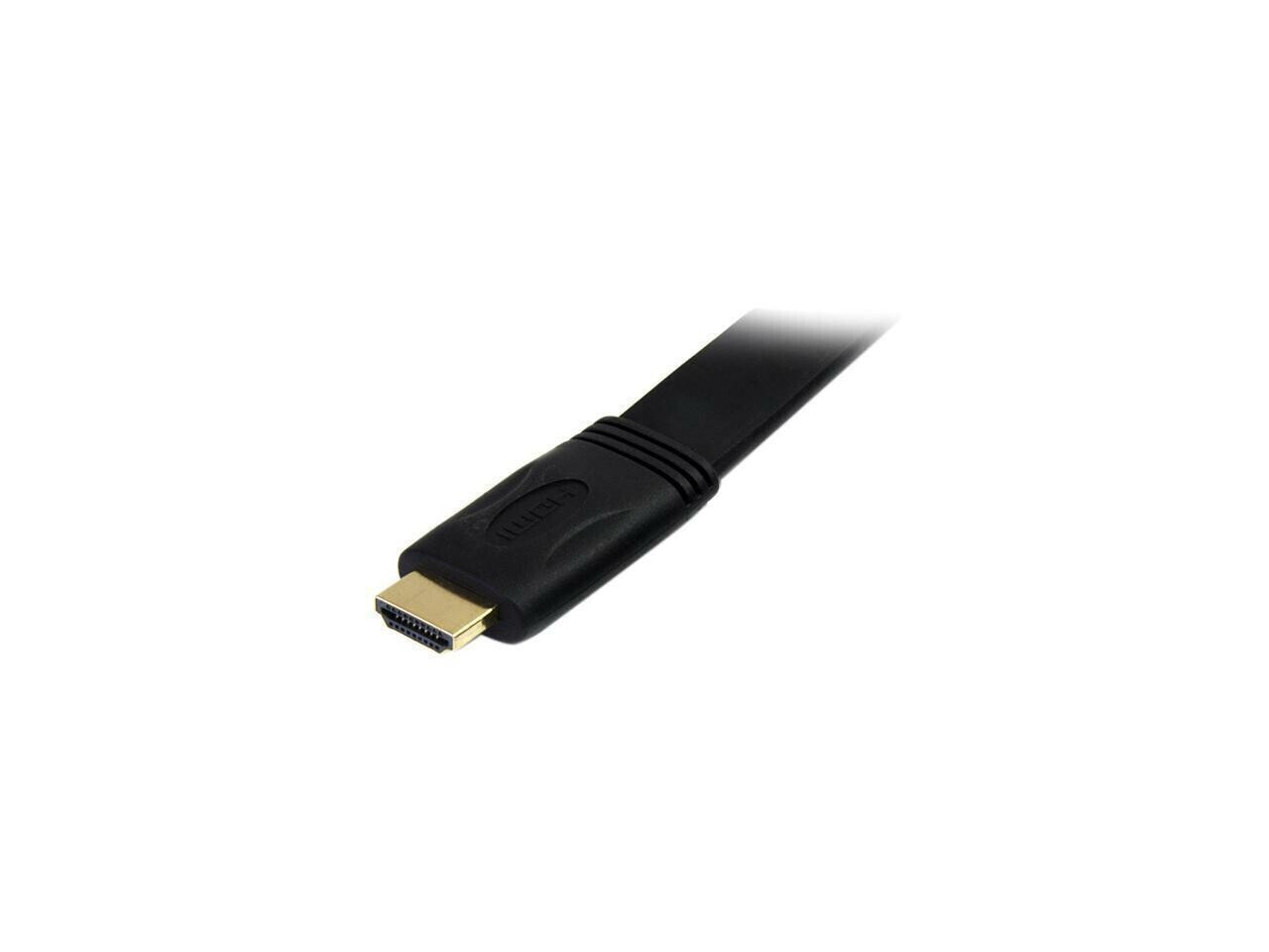 StarTech.com HDMIMM6FL 6 ft. Black Flat High Speed HDMI Cable with Ethernet Male
