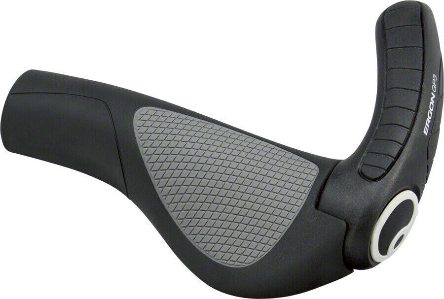 Ergon GP3 Grips - Black/Gray, Lock-On, Small