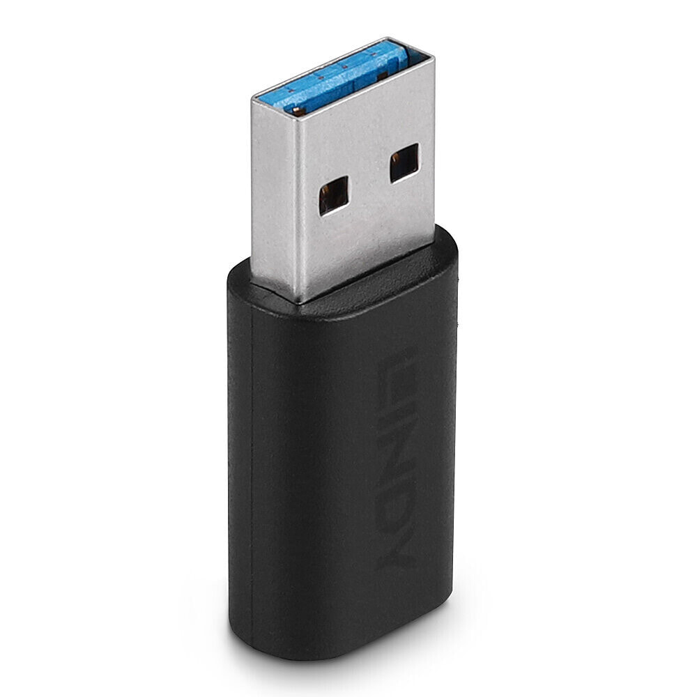 Lindy 41904 гендерный адаптер USB 3.2 Type A USB 3.2 Type C Черный