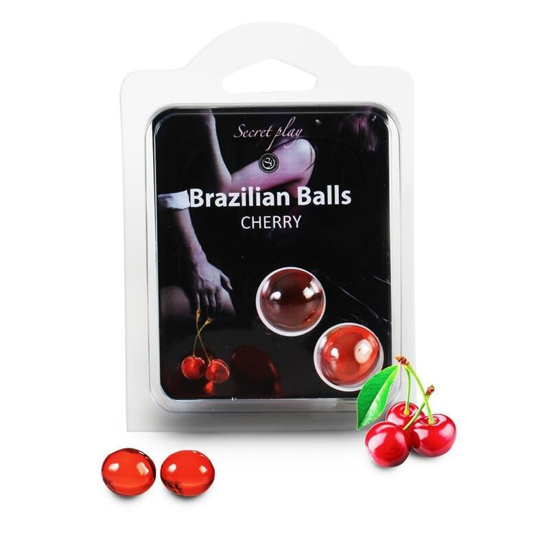 Интимный крем или дезодорант Secret Play Set 2 Brazilian Balls Cherry Aroma