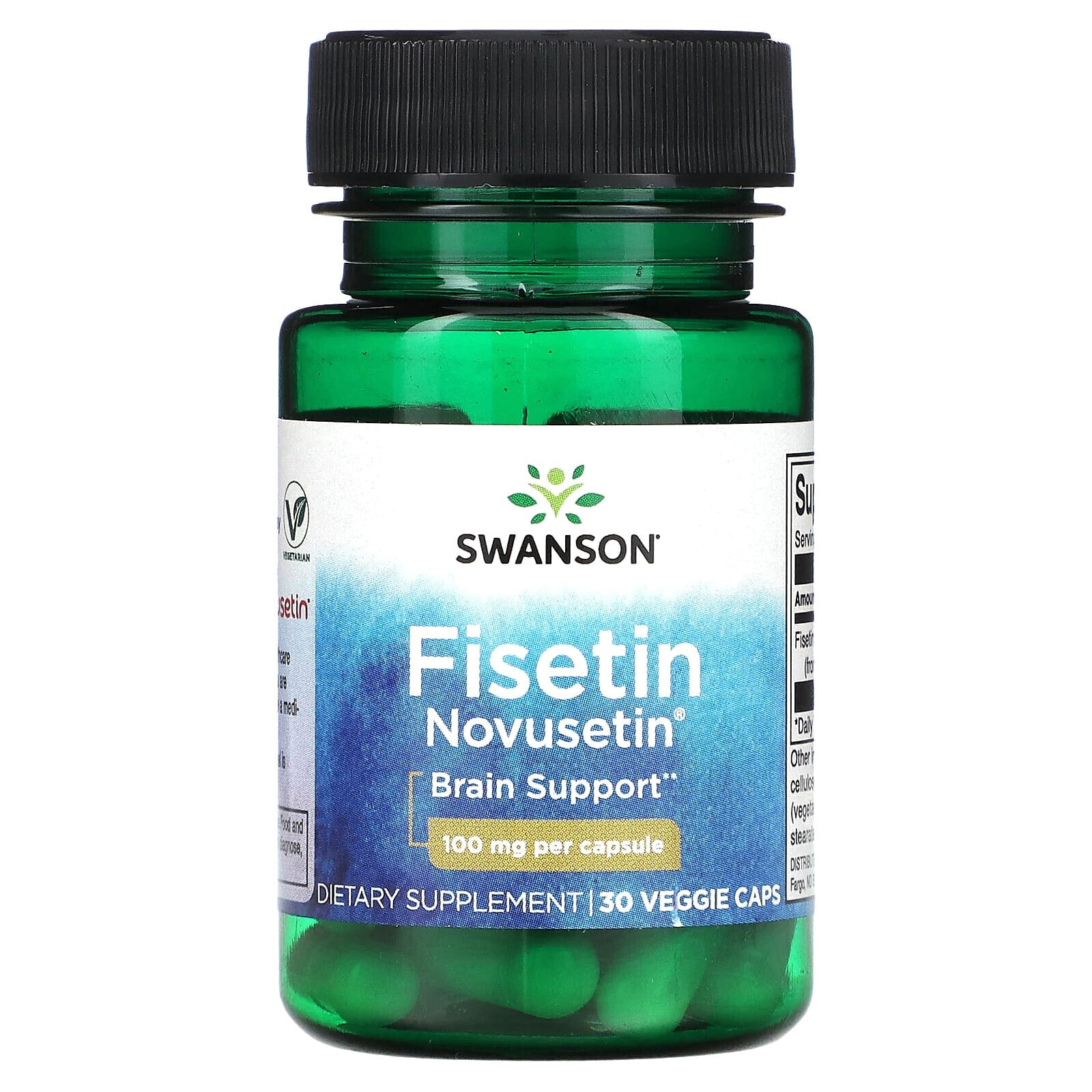 Swanson, Физетин и новусетин, 100 мг, 30 растительных капсул