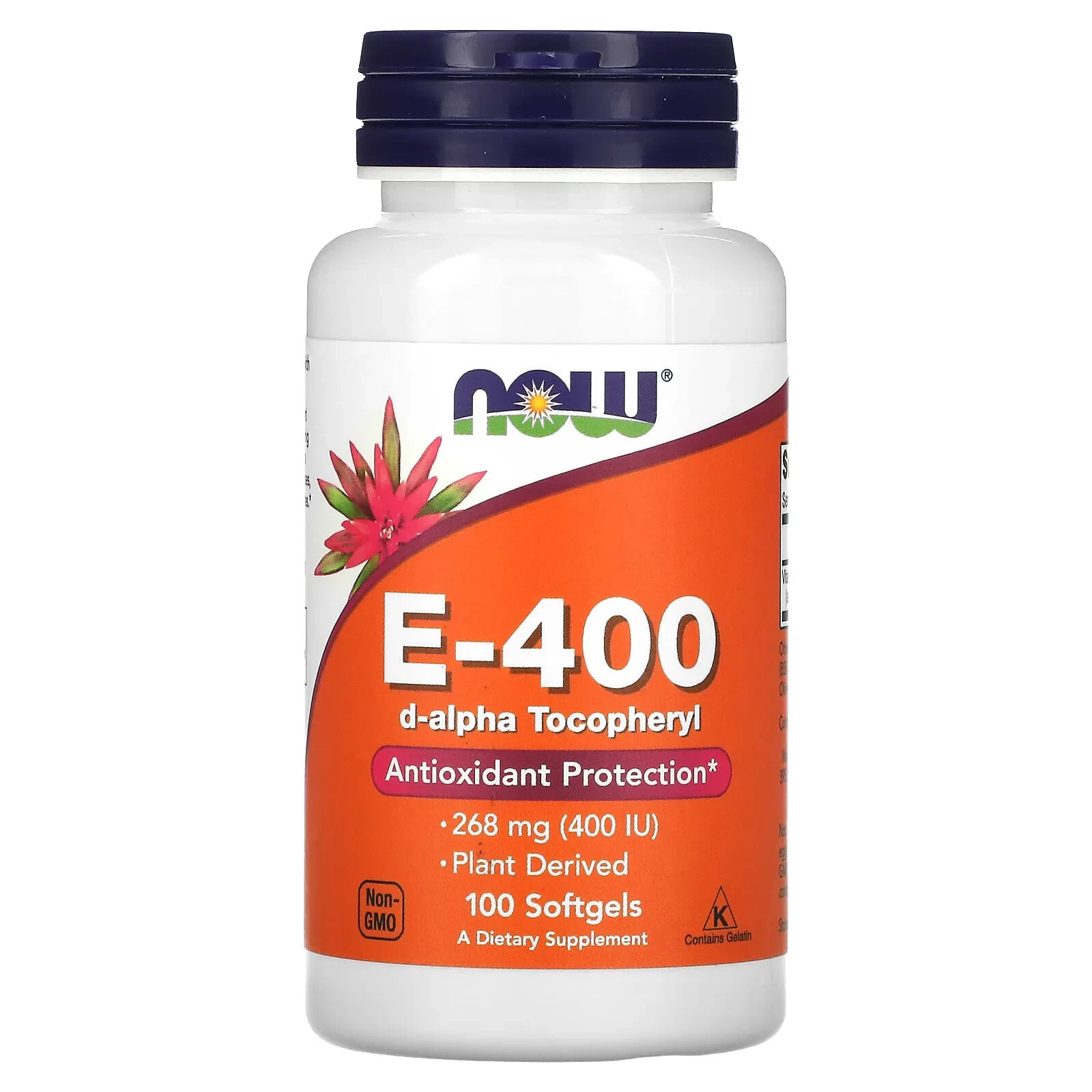NOW Foods, натуральный витамин E-400, 268 мг, 250 капсул