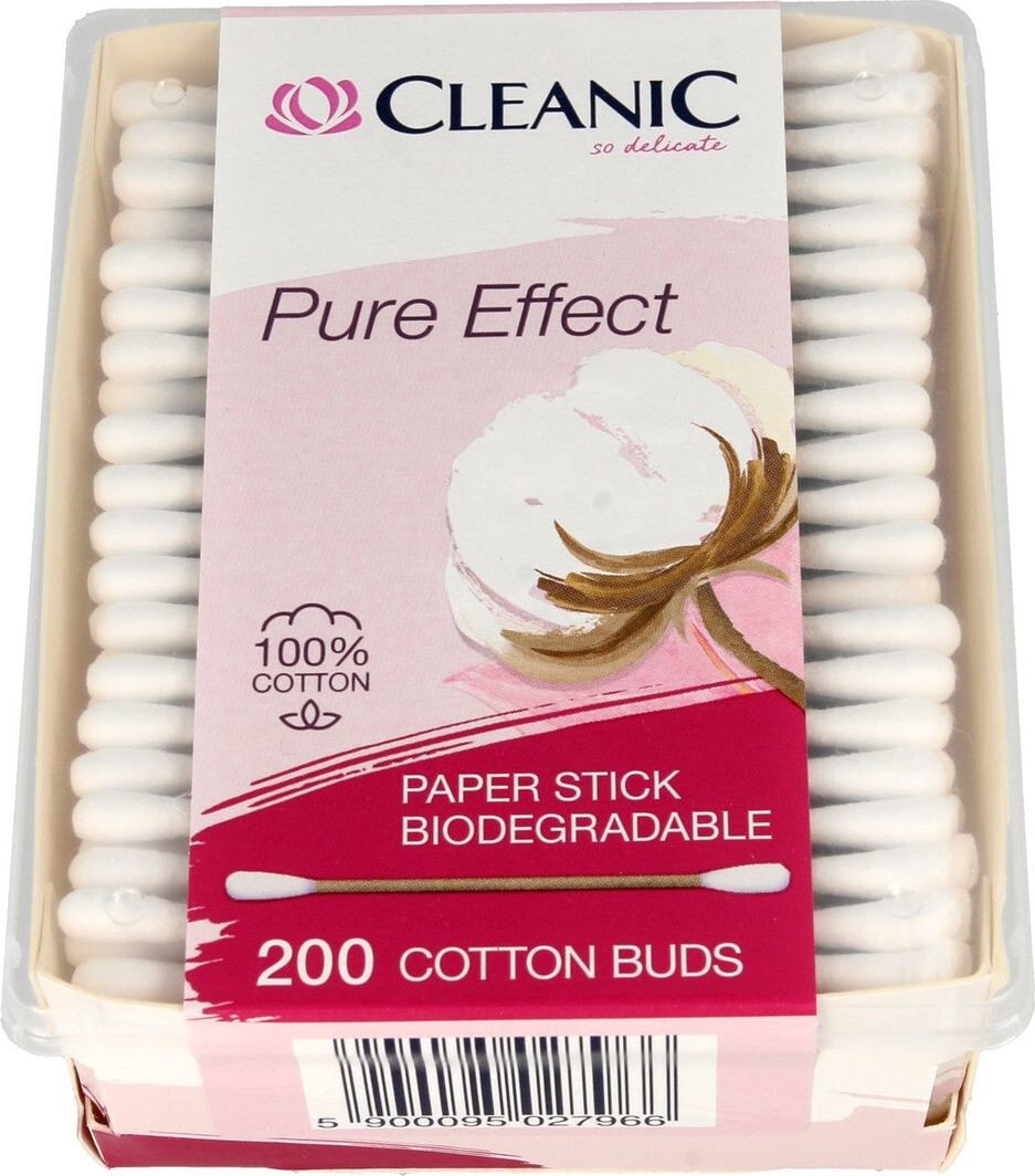 Ватные палочки или диски Cleanic Cleanic Patyczki higieniczne Pure Effect 1op.-200szt