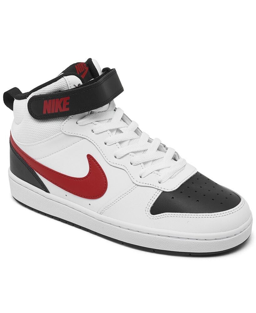 Nike big Boys Court Borough Mid 2 Casual Sneakers from Finish Line