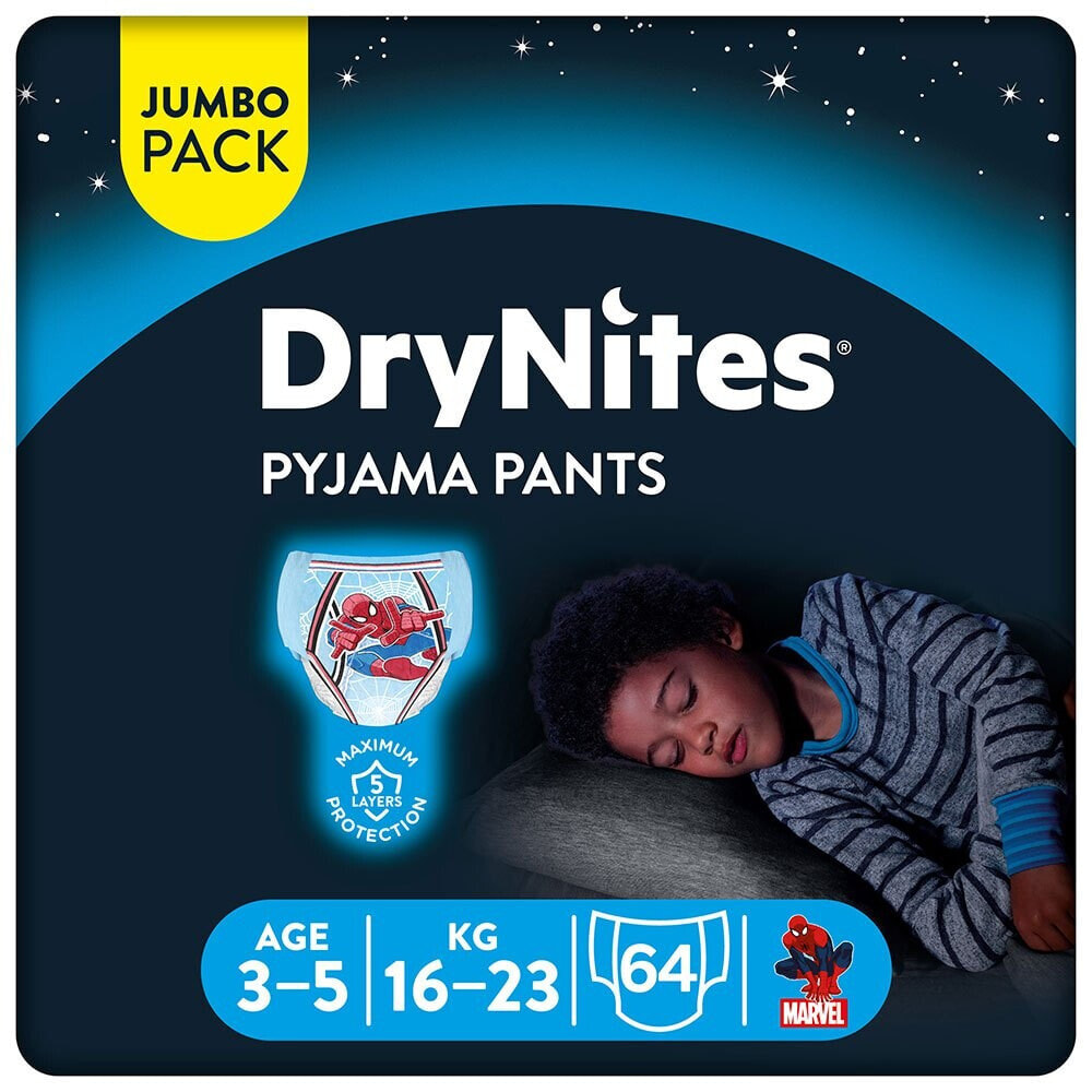 DRYNITES Diapers Absorbent Underpants Boy 64 Units