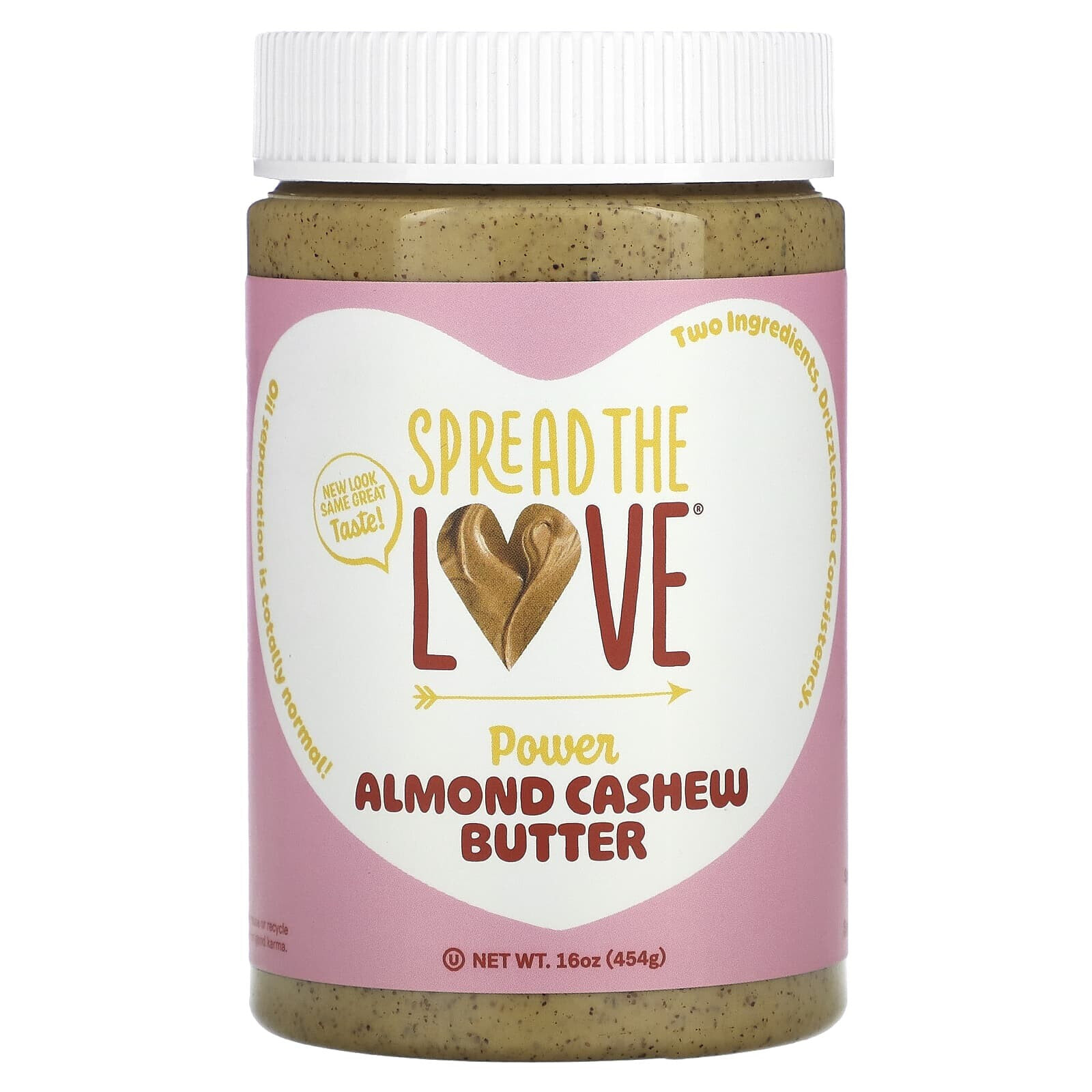 Spread The Love, Power Butter, миндальное масло с кешью, 454 г (16 унций)
