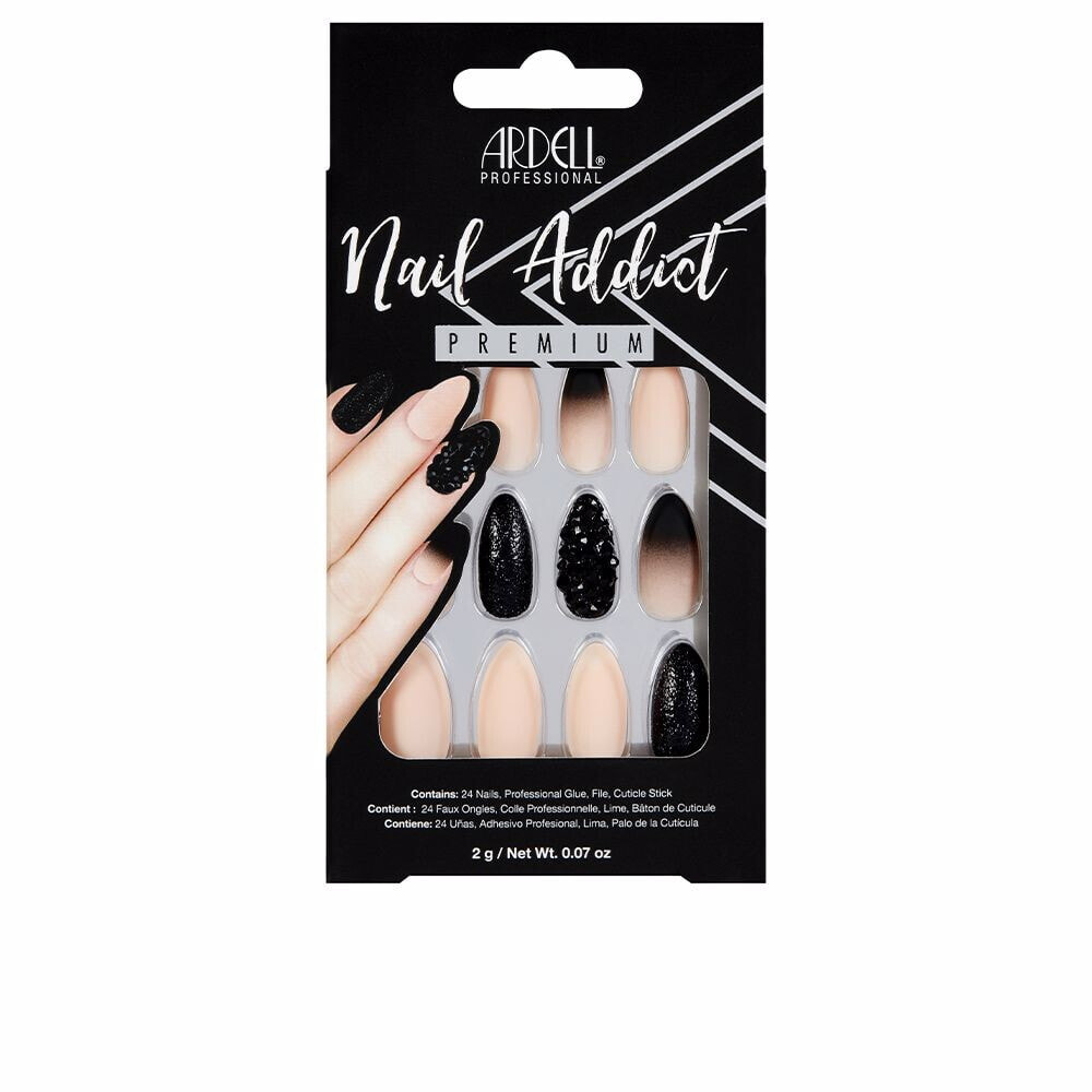 Материал для наращивания ногтей Ardell NAIL ADDICT black stud & pink ombre 1 u