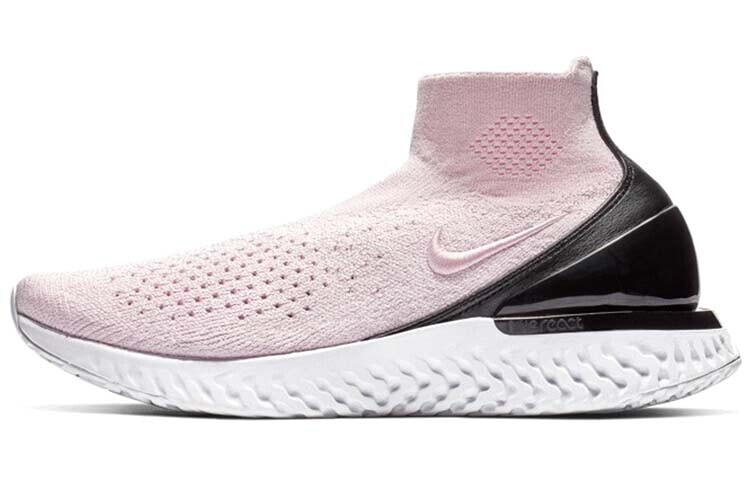 Nike Epic React Flyknit 织物 透气 高帮 跑步鞋 女款 粉白色 / Кроссовки Nike Epic React Flyknit AV5553-660