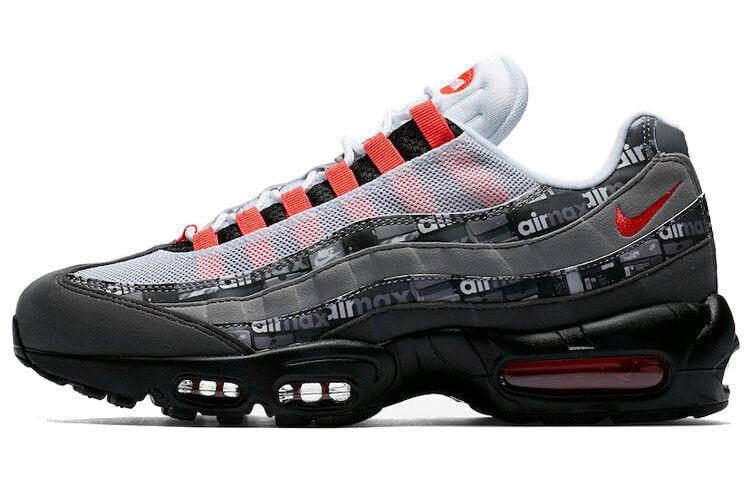 Nike Air Max 95 Atmos We Love Nike (Bright Crimson) 层次感 潮流 低帮 跑步鞋 男女同款 黑白红 / Кроссовки Nike Air Max 95 Atmos We Love Nike (Bright Crimson) AQ0925-002