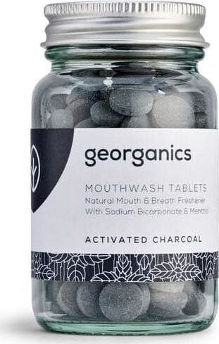 Georganics Mouthwash Tablets Activated Charcoal Органические таблетки для чистки зубов с активированным углем Без фтора и сульфатов 120 таблеток